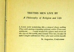 Truths Men Live By “A Philosophy of Religion and Life” 1948 427 Pages