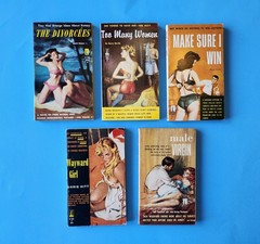 5 Book Lot (E) of Beacon Books 50’s 60’s Vintage Erotica GGA PBO