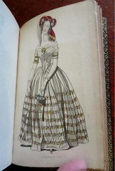 Women’s Fashion Dress c. 1830-40 Evening & Morning book w/ 65 hand color plates