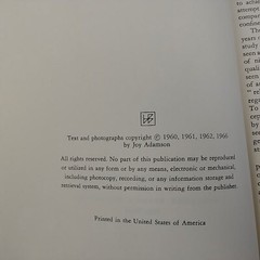1966 The Story of Elsa by Joy Adamson HC 319 Pages Dust Jacket