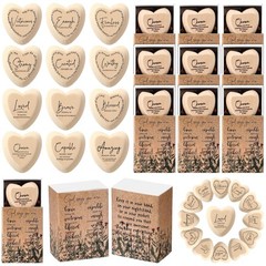 Inspirational Wooden Heart Tokens – Bulk Christian Gifts