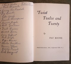 Twixt Twelve and Twenty by Pat Boone – hardcover book – 1958 – 4th printing