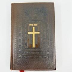 Vintage 1953 Catholic Family Holy Bible John J Crawley Illustrated Hardcover
