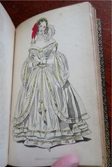 Women’s Fashion Dress c. 1830-40 Evening & Morning book w/ 65 hand color plates