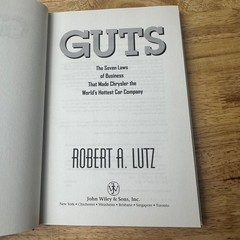 Guts Robert A. Lutz 1998 First Edition Signed Business Chrysler Wiley HC/DJ