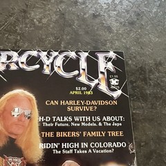Vtg Supercycle Motorcycle magazine April 1983 bikers outlaws babes panhead shove