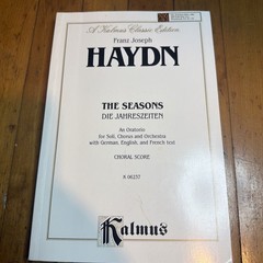 Haydn The Seasons Die Jahreszeiten Choral Score Kalmus Classic Edition K06237