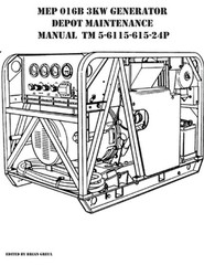 MEP 016B 3KW Generator Depot Maintenance Manual TM 5-6115-615-24P by Brian Greul
