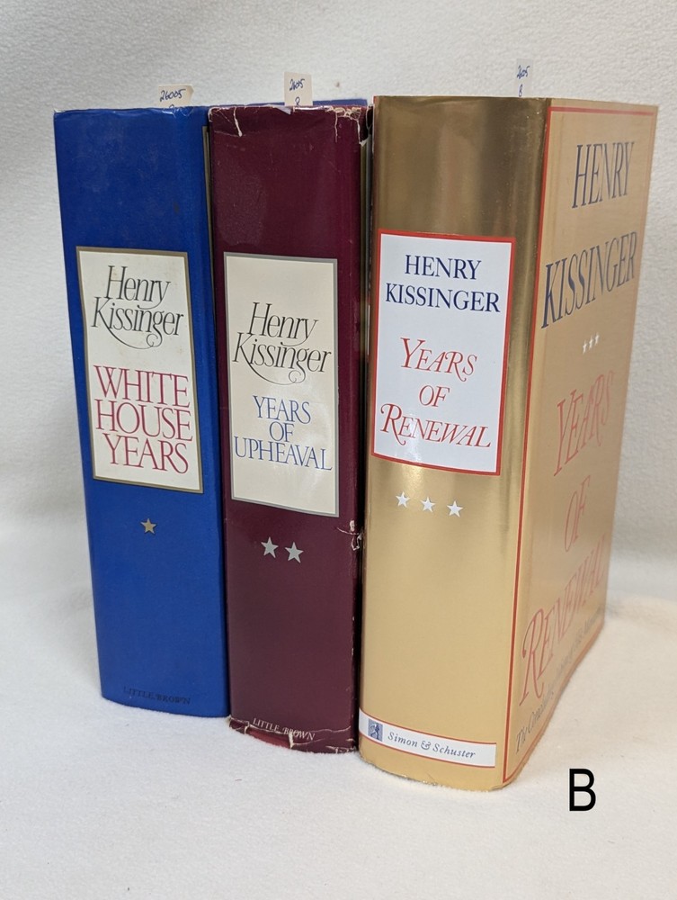 Henry Kissinger ~ Memoirs 3 Volume Trilogy ~ White House Years Upheaval Renewal