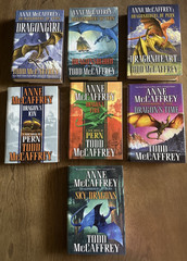 Dragonriders of Pern Todd Anne McCaffrey lot 7 HCDJ set dragon Kin Time Sky Fire
