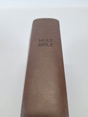 Zondervan NIV Large Print Holy Bible Leather Soft Chocolate Amber Lay Flat