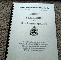 U.S. Dept. of the Army Rebuild Standards for Small Arms Material 178 Pages 1953