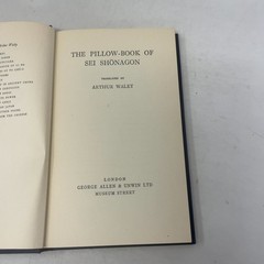 The Pillow-Book of Sei Sh?nagon by Sei Sh?nagon, Arthur Waley HC First Edition