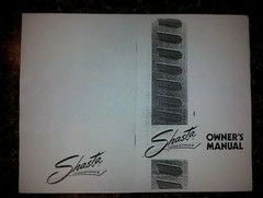 SHASTA VINTAGE TRAVEL TRAILER OWNERS MANUAL NEW (COPY)