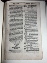 1535 Coverdale Bible Leaf W/ California Book Club Presentation Folio NO.145/450