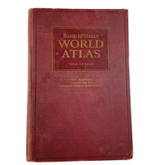 Rand McNally World Atlas 1931 Edition 1930 Census Chicago Herald Examiner Maps