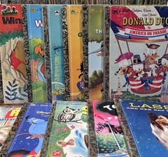Huge Lot of 72 Vintage Little Golden Books Disney Sesame Street Looney Tunes