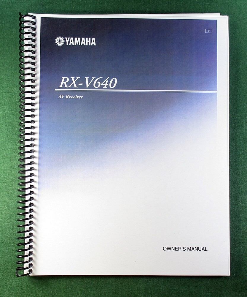 Yamaha RX-V640 Instruction Manual: 64 Pages & Protective Covers!