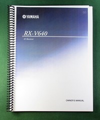 Yamaha RX-V640 Instruction Manual: 64 Pages & Protective Covers!