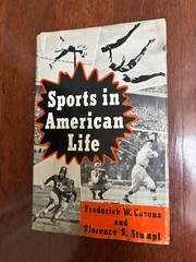 SPORTS IN AMERICAN LIFE by COZENS and STUMPF – HBDJ 1953 1st EDITION ANTIQUE