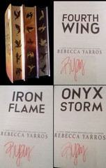 Fourth Wing/Iron Flame/Onyx Storm *Signed Bookplate* Wing and Claw Sprayed Edges