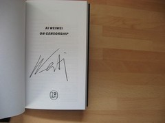 Ai Weiwei Signed On Censorship 1st artist essay China free speech State control