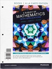 A Survey of Mathematics with – Paperback, by Angel Allen R.; – Very Good c