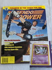 Nintendo Power Magazine 131 Tony Hawk w/ Mewtwo Pokemon card and poster READ
