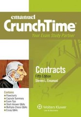 CrunchTime: Contracts, Fifth Edition – Paperback By Emanuel, Steven – GOOD