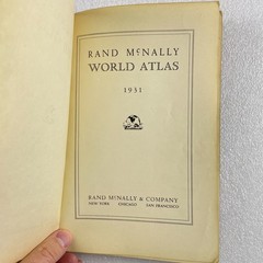 Rand McNally World Atlas 1931 Edition 1930 Census Chicago Herald Examiner Maps