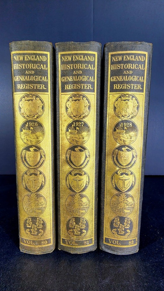1926,27,28 Rare Original New England Historical & Genealogical Register Vol80-82