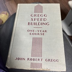 GREGG SPEED BUILDING ONE-YEAR COURSE Shorthand 1940 HC Book 649pgs. 5.75×8.25″
