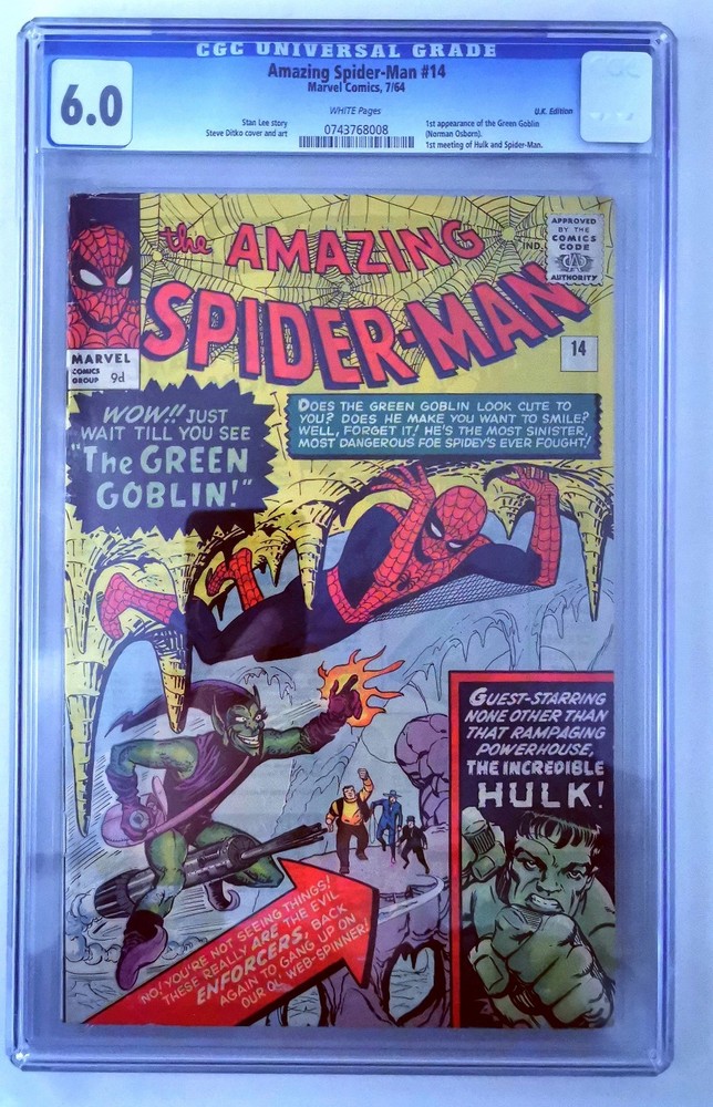 Amazing Spider-Man #14 | CGC 6.0 White Pages | 1st Appearance Green Goblin ?✉️
