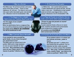 English & Spanish Gospel Tracts, 40 PK in 4 Covers, 20 Pages Each, Best Seller!