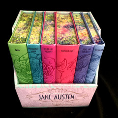 CLEAN FRESH NEW UNREAD! Jane Austen Box Set ALL 6 NOVELS FLORAL PRETTY BOOKS