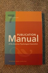 Publication Manual of the American Psychological Association – VERY GOOD