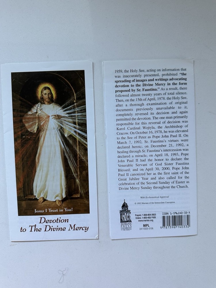 Marian Press Devotion to The Divine Mercy PB Pamphlet 1993 Illus MPL Series