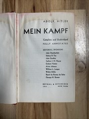Mein Kampf Unexpurgated 21st Impression 1941 Full Critically Annotated Hardcover