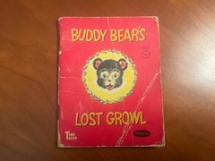 Vintage BUDDY BEAR’S LOST GROWL Children’s BOOK #2952 Whitman Tiny Tales (1949)