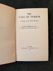 1921 Edith Birkhead THE TALE OF TERROR Gothic Romance Constable London HC