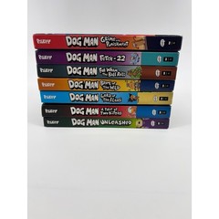 Dav Pilkey Dog Man Graphic Novel Books Kids Set of 7 Multicolor Hardcover Lot