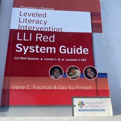 Fountas & Pinnell Leveled Literacy Intervention LLI Red Vol 1-3 Lesson Guide