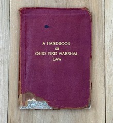 Rare 1917 Ohio Fire Marshall Law Handbook-Firefighter Pocket Law Guide Book