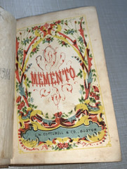 Memento William B. Tappan 1849 Rare Minature Book Boston Poet Hymnist
