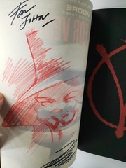 V for Vendetta Sketched Signed David Lloyd Paperback DC Comics Alan Moore 2005