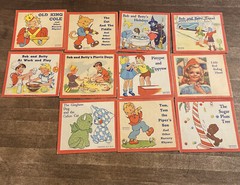 11 Vintage Samuel Lowe Co Children’s Mini-Books Kenosha Wisconsin Litho USA RED