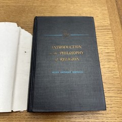 Peter Anthony Bertocci Introduction to the Philosophy of Religion Hardcover 1951