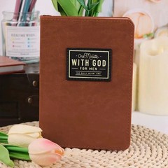 One Minute with God for Men 365 Devotions, Brown Faux USA Shipping