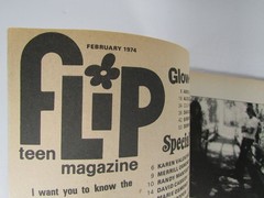 Flip Teen Magazine February 1974 Osmond Alice Cooper Sherman Cassidy Brady