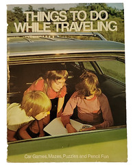 Things to Do While Traveling 1973 Activity Book Car Games Puzzles Mazes Fun